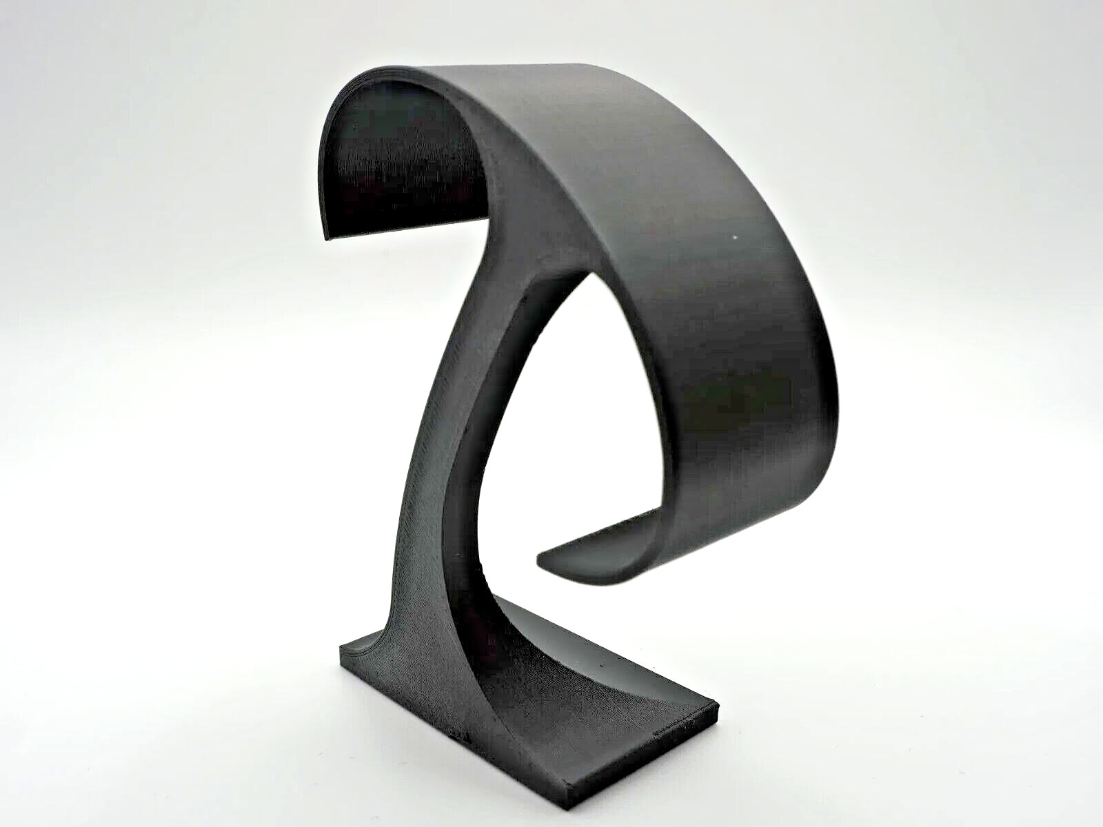 Black Plastic Watch Stand – Curved Display Stand/Holder for Watches & Bracelets