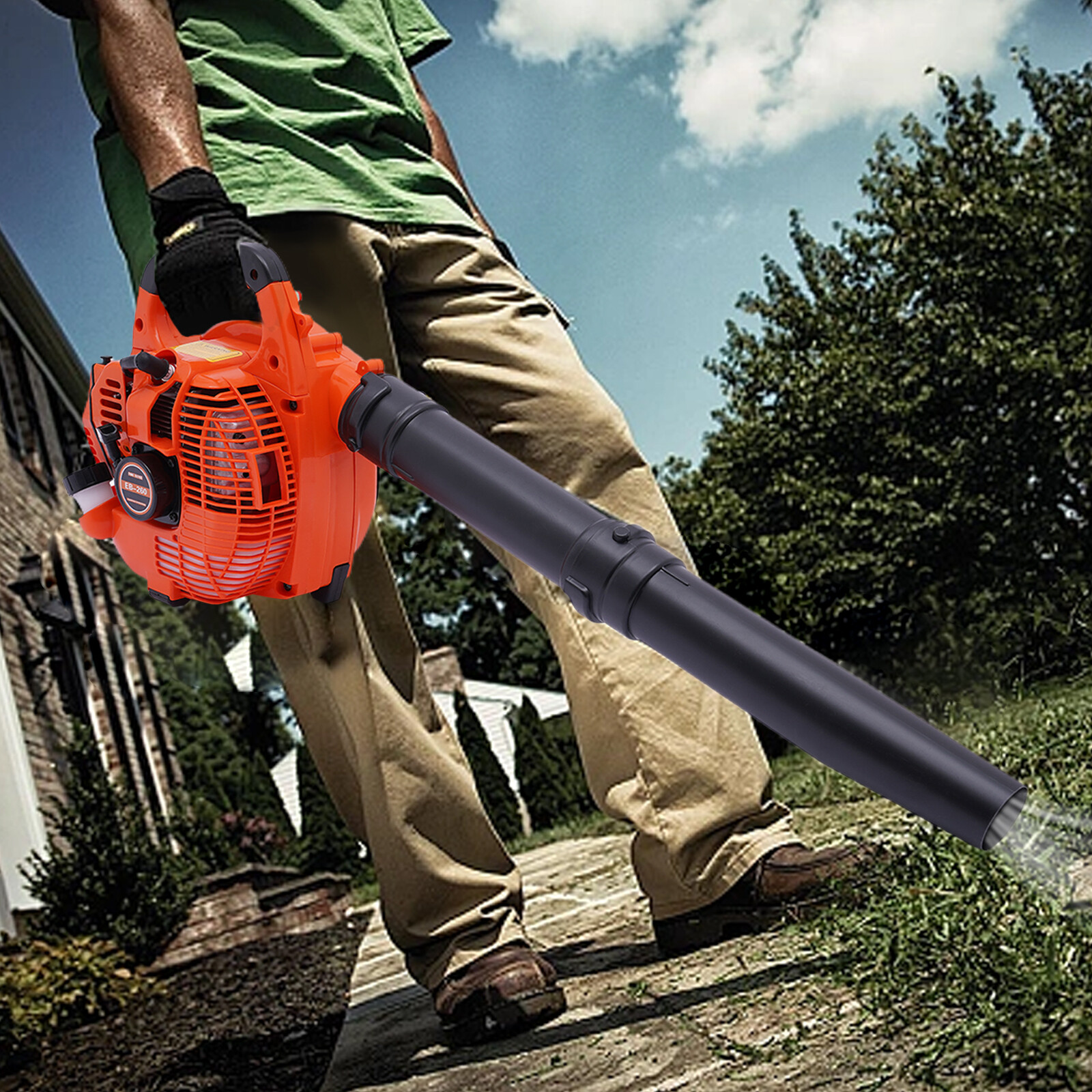 25.4CC 2Stroke Gas Powered Leaf Blower Gasoline Commercial Handheld Grass Blower
