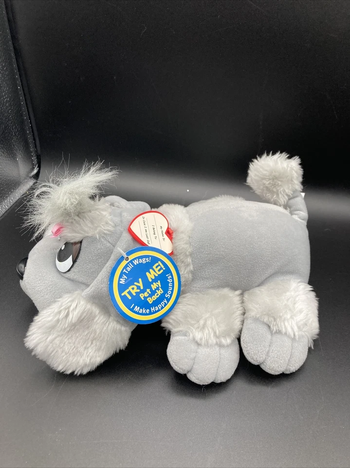 Cachorros Libra Cachorros Meneando 11" Gris Peluche Perro Ladridos Moveos Cola 2000 Jakks B3 Foto 3 de 4