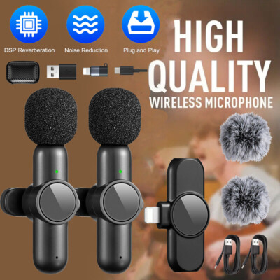 Wireless Lavalier Mikrofon Plug Play Ansteck Mikrofon Clip-On Kabellos Mikrofone