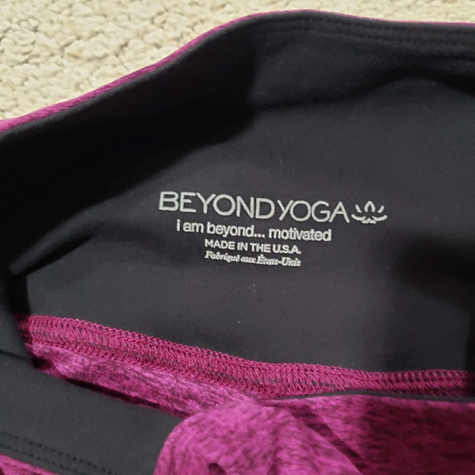 beyond-yoga full length heathered mid rise stretch leggings