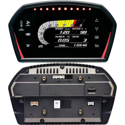 LCD Digital Instrument Cluster Universal Speedometer Tachometer