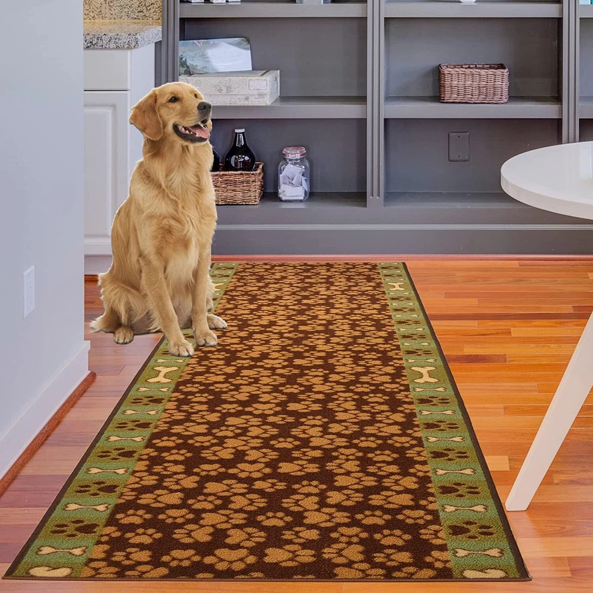 Dog Paw Print Skid-Resistant Floor Runner Mat