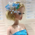 Jewel Hair Comb Custom Handmade Ornament - 12" Doll Fr, Poppy, Barbie - No Doll