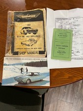 1962 Ford Thunderbird Owners Manual Original Shop Manual And Bill Of Sale 1962 Ford Thunderbird Owners Manual Original Shop Manual And Bill Of Sale