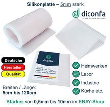 Silikon Platte Matte transparent Lebensmittel FDA 5mm - bis 120cm lang / breit