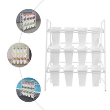 Flower Display Stand 3-Tier Flower Stand Flower Display Stand With 12PCS Buckets