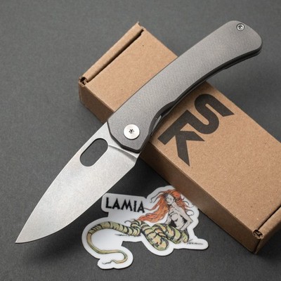 NEW! SPK Lamia, S90V Full Flat Grind, XPJX Milled Titanium, Gen 4, USA Made