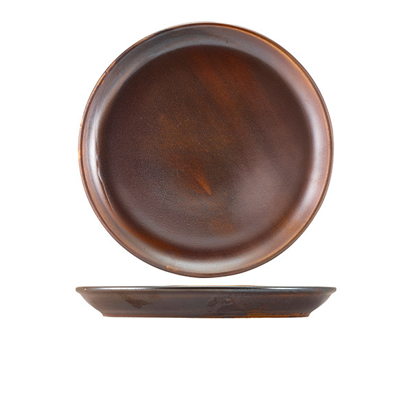 Terra Porcelain Rustic Copper Coupe Plate For Dining Serving 27.5cm Pack of 6