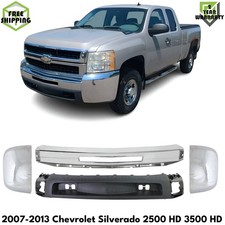 Front Bumper Chrome Valance Air Dam Kit For 2007-2013 Chevrolet Silverado 2500 Front Bumper Chrome Valance Air Dam Kit For 2007-2013 Chevrolet Silverado 2500