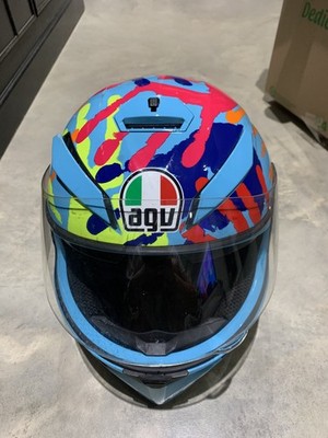 agv hands helmet AGV ROSSI 46 MISANO MOTORCYCLE HELMET SIZE MS 57 Handprints Hands