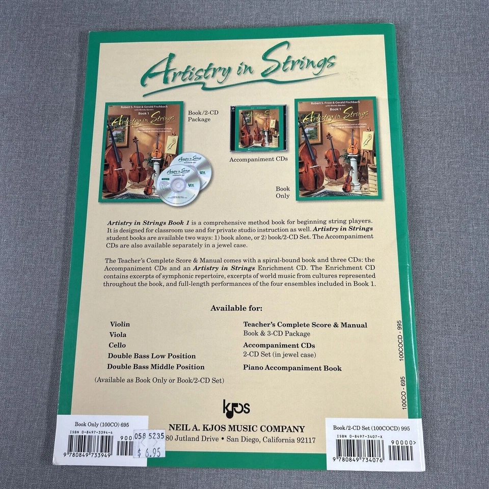 Artistry in Strings Violin Book 1 - Paperback By Robert S Frost 2002 Paperback - Image 2 of 4