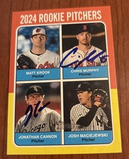 JONATHAN CANNON CHRIS MURPHY Signed 2025 Topps Heritage Baseball Card #616 AUTO
