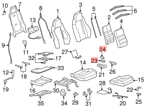 Chevrolet Corvette 2005-2013 Front Right Seat cushion