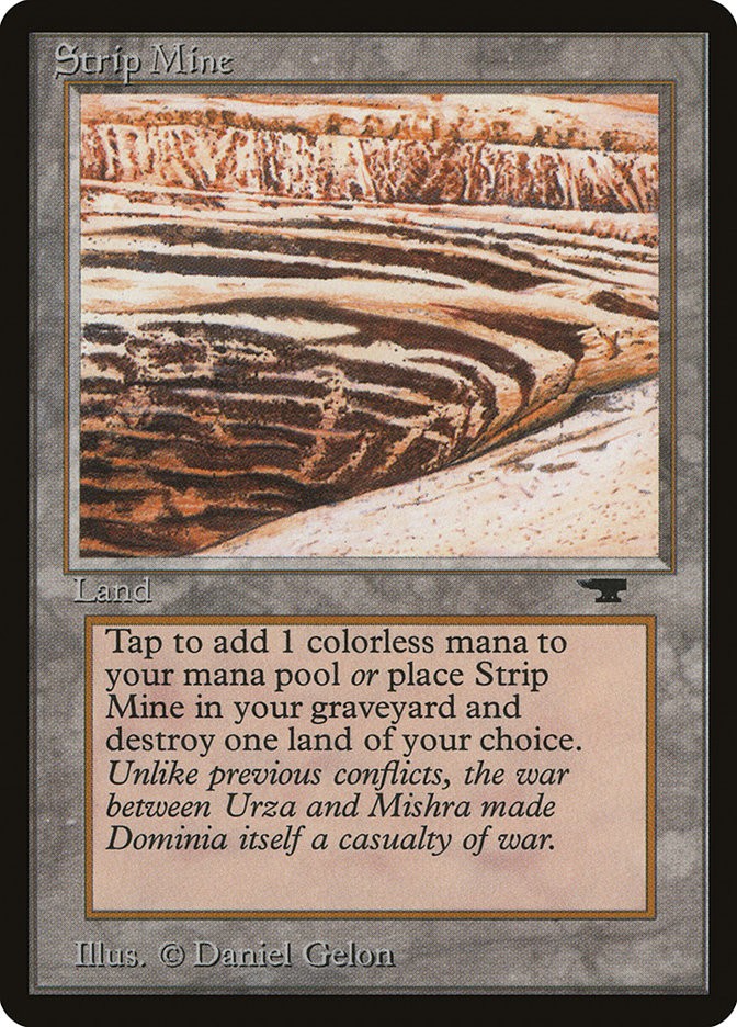 MTG  Strip Mine (No Sky, No Tower)  - Antiquities #082a