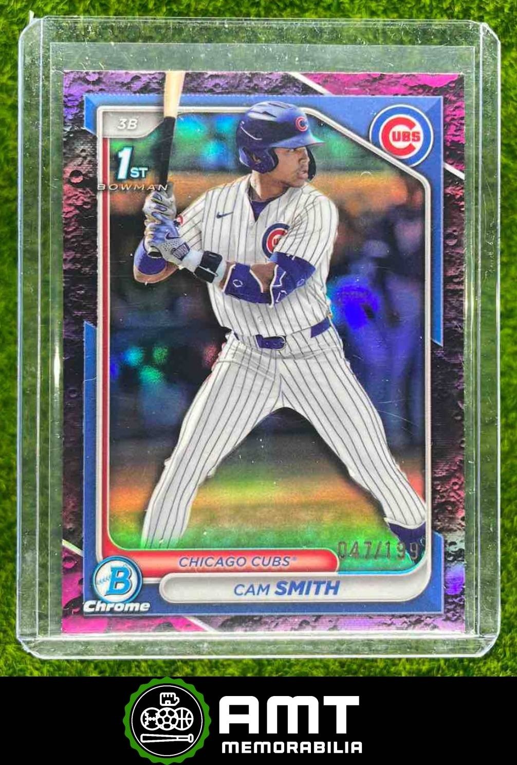 Cam Smith 2024 Bowman Draft 47/199 Chrome Fuchsia Lunar Chicago Cubs #BDC-67