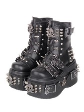 Classic Men Women's Platform Gothic Punk Boots Lace Up Fashionable Rock Boots
