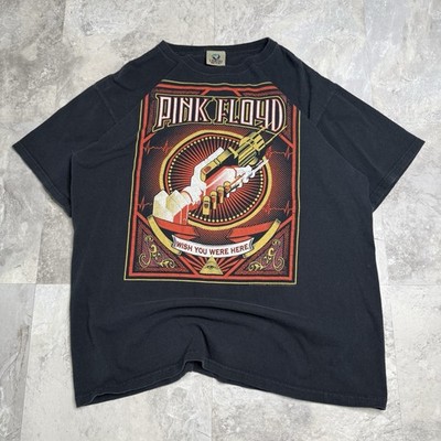 Pink Floyd Wish You Were Here Shirt Liquid Blue Men's Large Black Band Tee Y2K