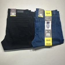 LOT OF 2 Kenneth Cole Men’s Straight Fit Stretch Denim Jeans | NWT Size 32x32