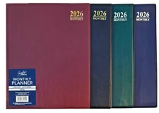 2026 Monthly  Planner, organizer, Appointment book, 8in x 10in  - Select color