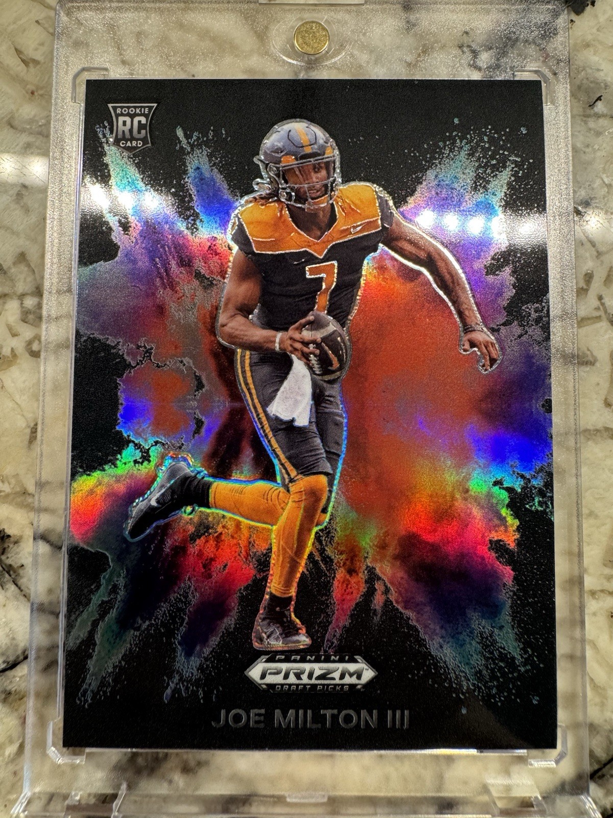 2024 Panini Prizm Football Draft Picks Color Blast Joe Milton lll RC CASE HIT