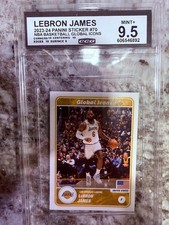 2023-24 Panini NBA Global Lebron James #70 Sticker MINT 9.5