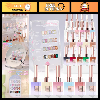 28Pcs Glitter Gel Nail Polish Set - Soak Off Manicure Kit for DIY Nail Art
