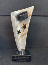8 1/2 Hockey Banner Resin Trophy Please See All Photos