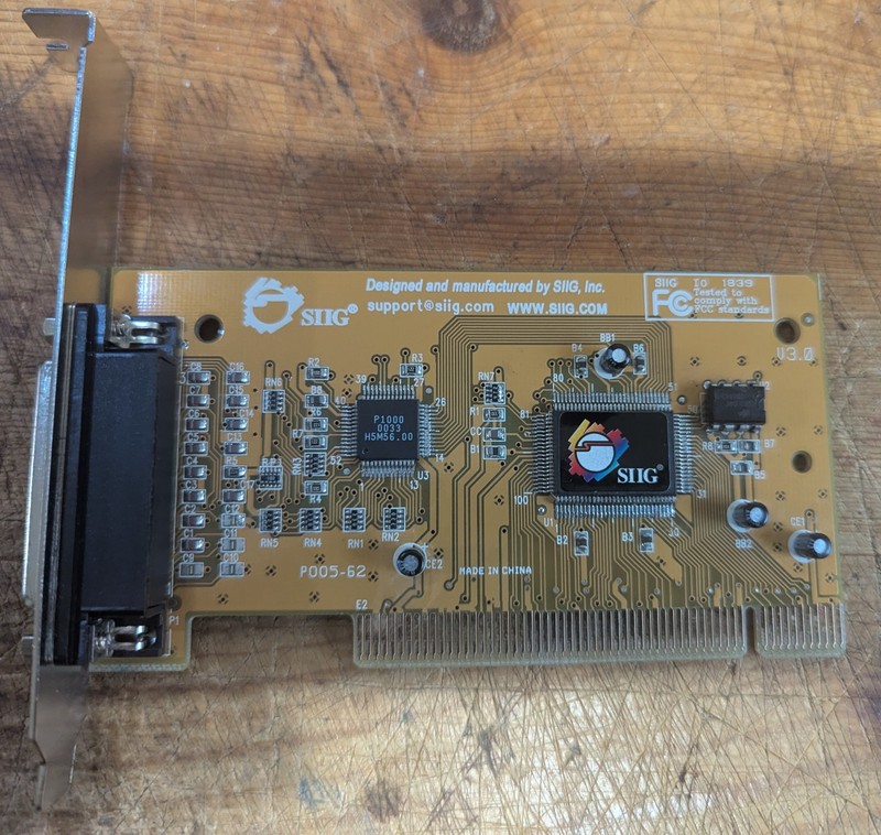 Vintage SIIG CyberParallel PCI Parallel DB25 Port PCI Card  JJ-P00112 V3.0