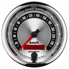 Autometer 1288-m American Muscle Speedometer 260 Kph Electric Analog One
