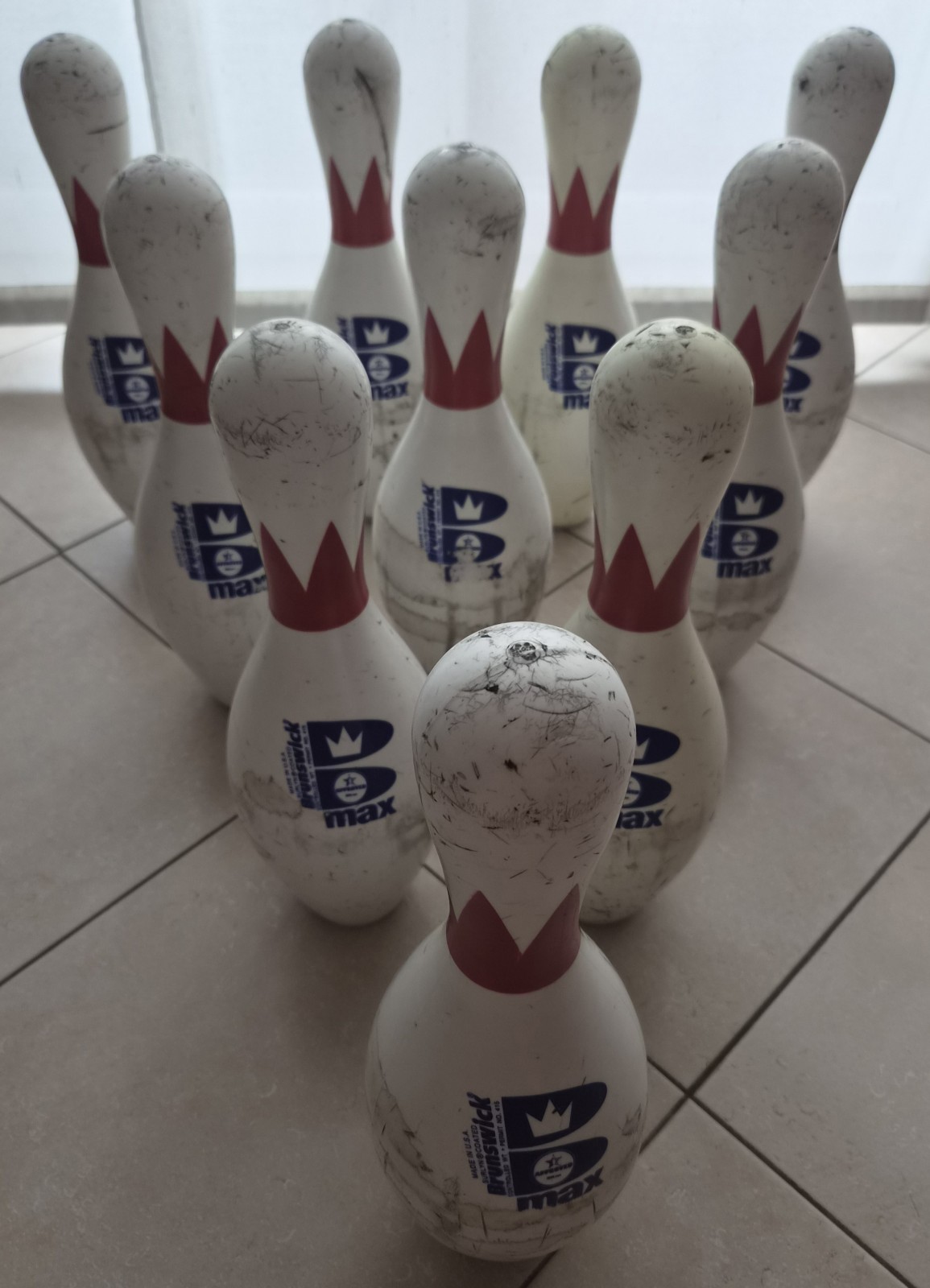 Brunswick - Lotto di 10 Birilli da Bowling
