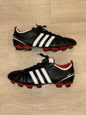 Adidas adiNova Soccer Cleats US 12 Black Red Leather FG Excellent Condition Rare