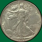 1938-D Walking Liberty Half Dollar Almost Uncirculated AU Coin #32821