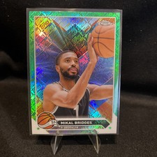 2023-24 Topps Chrome #2 Mikal Bridges Green Logo Refractors
