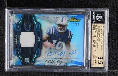 2014 Finest Blue Refractor 13/99 Donte Moncrief BGS 9.5 RPA Patch Auto RC n0c