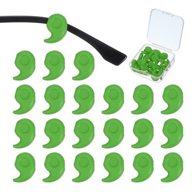 Comma Shape Eye Glasses Ear Grip, 12 Pairs Hook with Box, Green