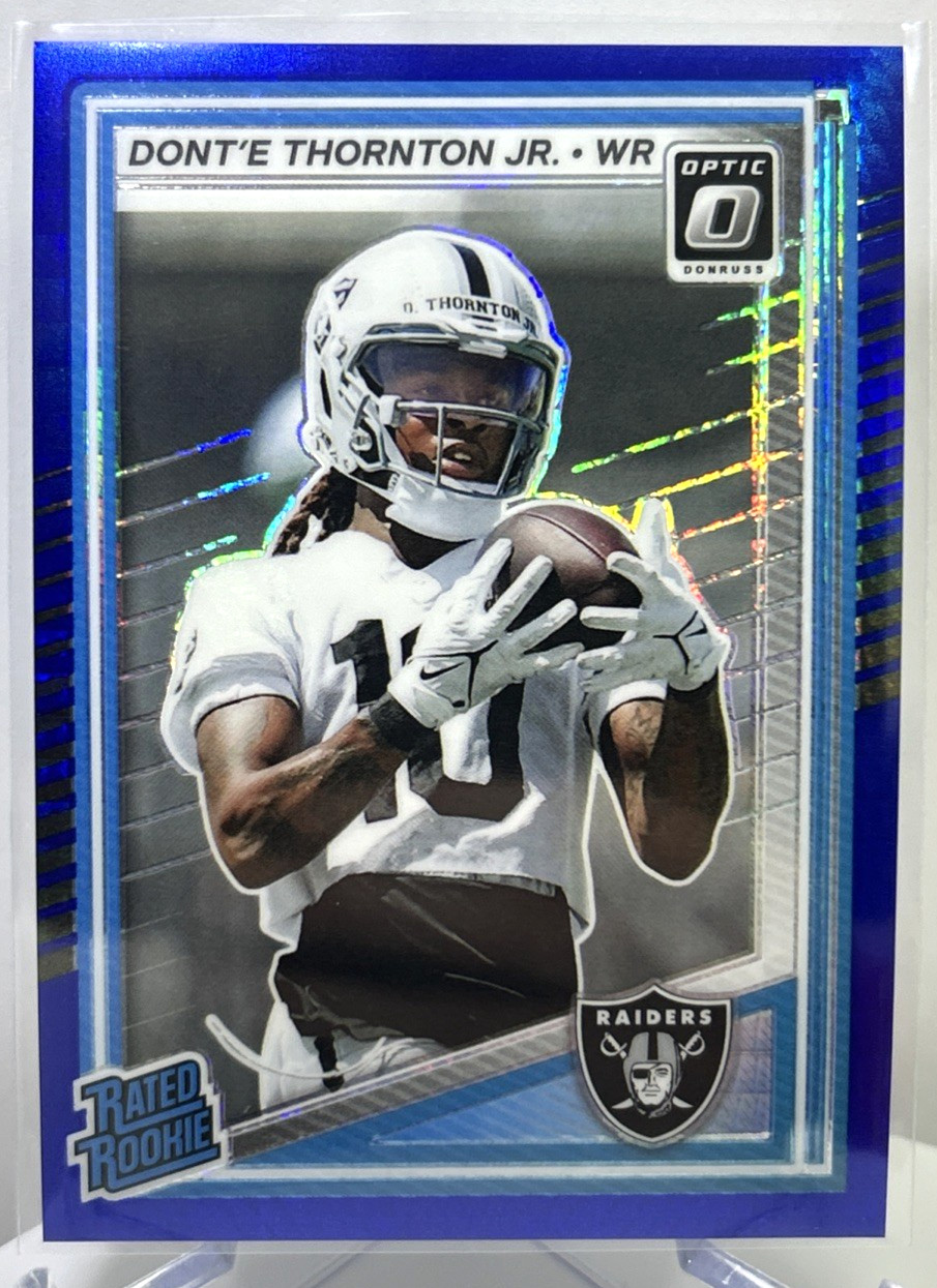 2025 Panini Donruss Optic Rated Rookie Dont'e Thornton Jr. #279 Blue Hyper Prizm