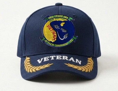 Customized Name Embroidered Hat Attack Squadron 195, Veteran Cap, Gift Idea