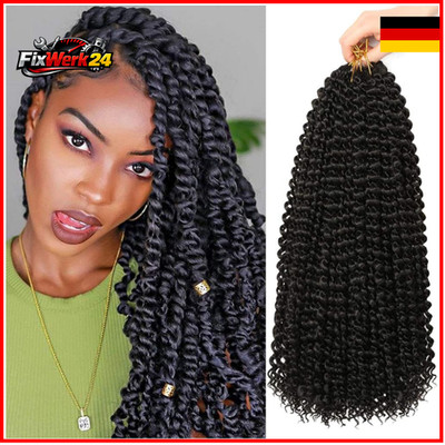 Passion Twist Crochet Hair 18 Zoll 7 Pack 1B Synthetisch