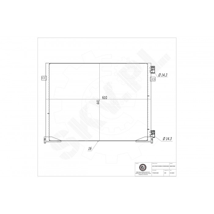 Condenseur de clim pour Nissan Primastar 1.9 dCi et Renault Trafic II