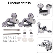 Toilet Seat Hinge Kit with Soft Close Mechanism Rods Screws and Fasteners
