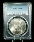1922 $1 Peace Silver Dollar PCGS MS64 #6459
