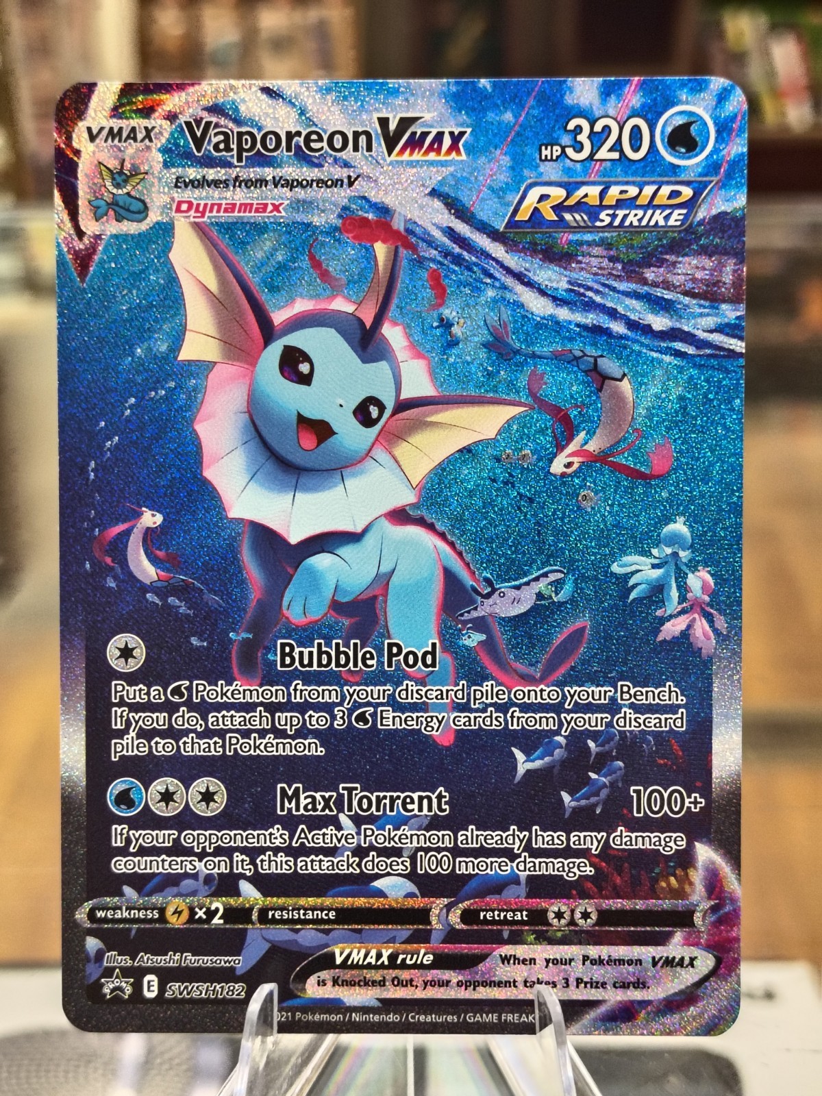 Pokemon Vaporeon VMAX SWSH182 SWSH: Sword & Shield Promo Cards NM