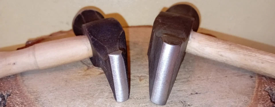 Ancien lot 2 Beau Marteaux de Forgeron gravés MOB et RM PARIS Acier Fondu. - Photo 3/4