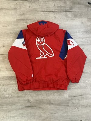 OVO Drake NFL STARTER Buffalo Bills Puffer Pullover Jacket Size XL Josh Allen 17