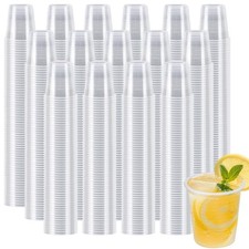 BYSNOW 1500 Pack 3 oz Clear Plastic Cups, Small Disposable Bathroom Cups