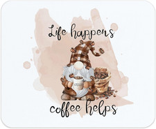 Coffee Gnome Mouse Pad, Coffee Lover Gifts Mousepad,9.5X8 Inch
