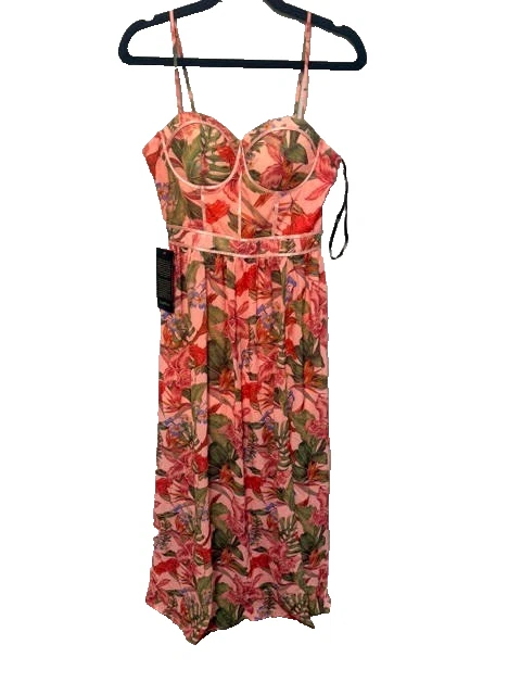 chinese dress ladies Boca Baby Floral Open-Back Smocked Maxi Sundress Taupe / S