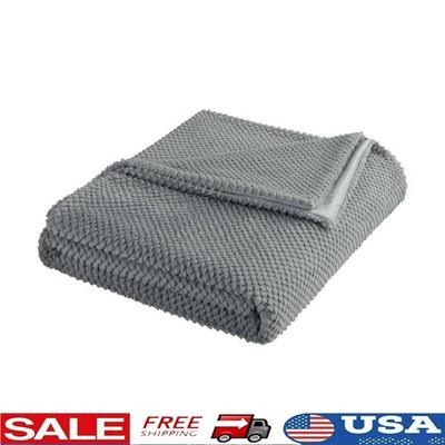 Plush Texture Reversible Blanket Soft Mink Fabric Warm Lightweight All Season US