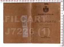 J7226 PASSAPORTO 1914 ITALIA LONGONE SABINO REGNO D’ITALIA TIPOGRAFIA DEL SENATO